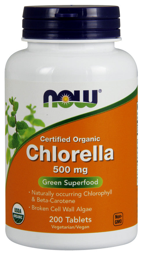 Chlorella, 500mg - 200 tablets - NOW Foods