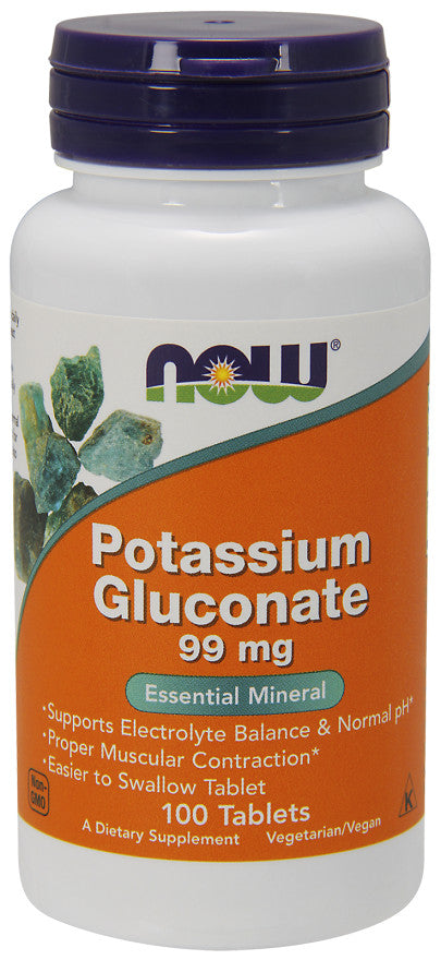 Potassium Gluconate, 99mg - 100 tablets - NOW Foods