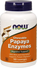 Papaya Enzyme, Chewable - 180 lozenges - NOW Foods