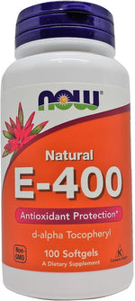 Vitamin E-400, Natural - 100 softgels - NOW Foods