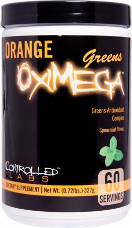 Orange OxiMega Greens, Spearmint Flavor - 327 grams - Controlled Labs
