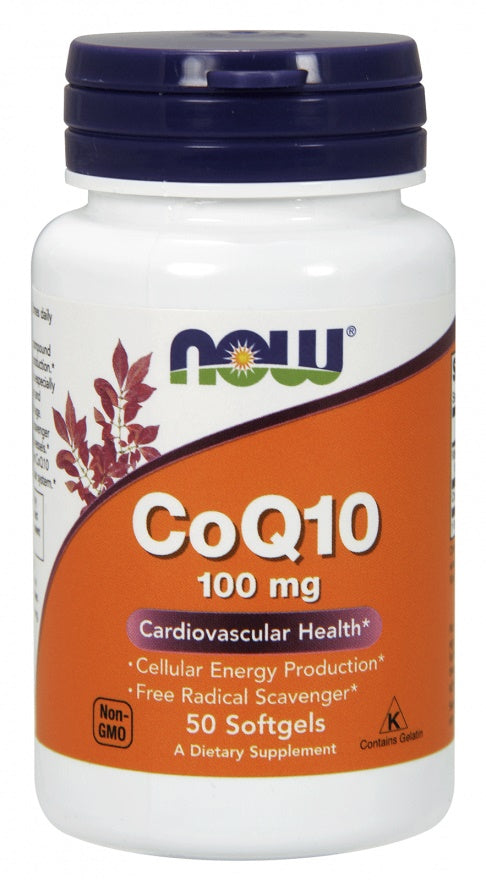 CoQ10, 100mg - 50 softgels - NOW Foods