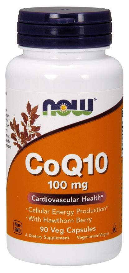 CoQ10 with Hawthorn Berry, 100mg - 90 vcaps - NOW Foods
