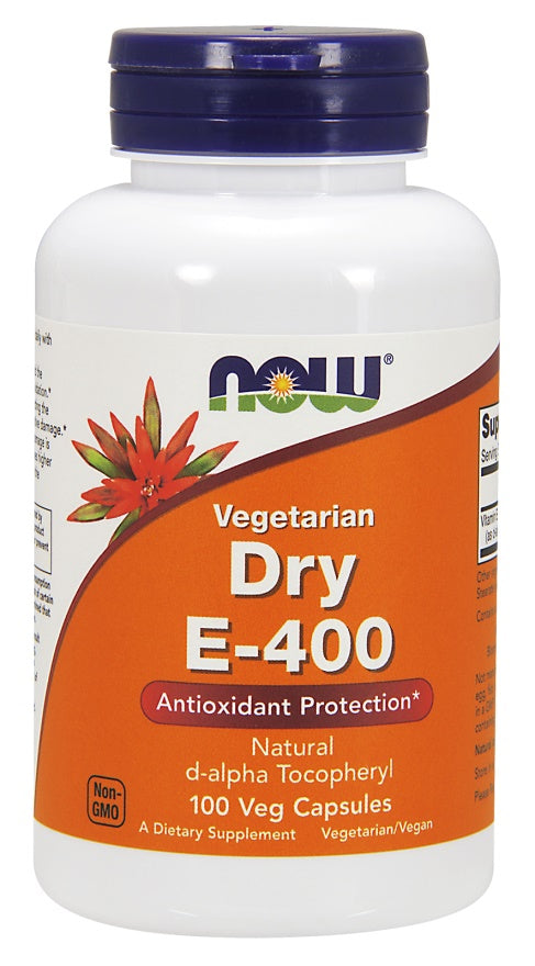 Vitamin E-400 Dry, Vegetarian - 100 vcaps - NOW Foods