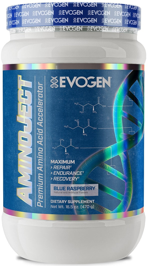 AminoJect, Blue Raspberry - 470 grams - Evogen