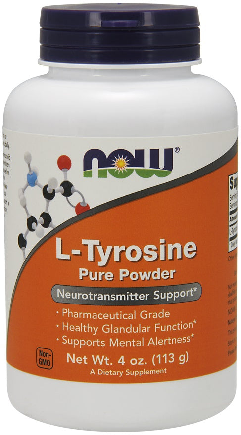 L-Tyrosine, Powder - 113 grams - NOW Foods