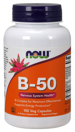 Vitamin B-50 - 100 vcaps - NOW Foods