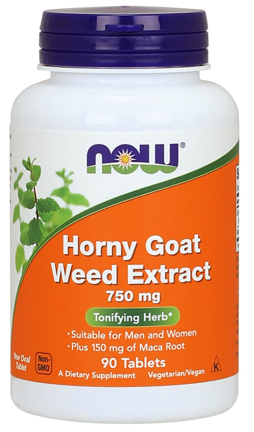 Horny Goat Weed Extract, 750mg - 90 tablets - NOW Foods