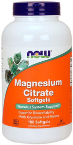 Magnesium Citrate Softgels - 180 softgels - NOW Foods