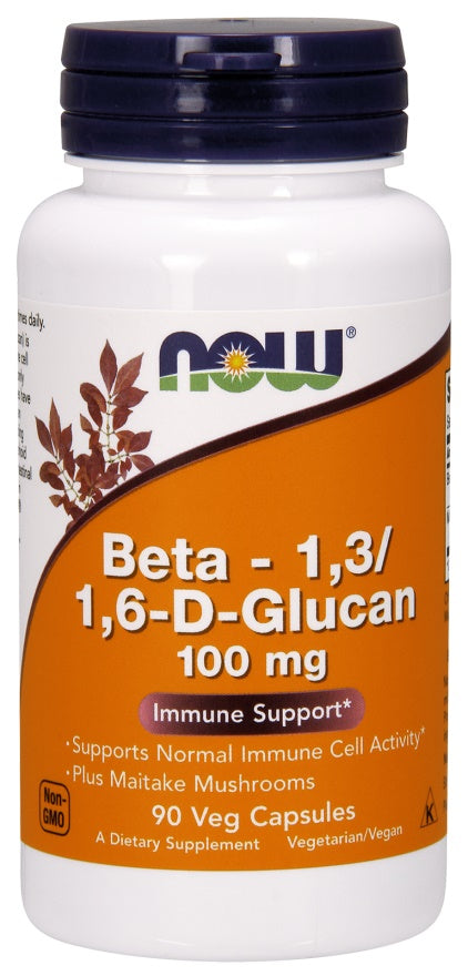 Beta - 1,3/1,6-D-Glucan, 100mg - 90 vcaps - NOW Foods