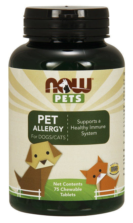 Pets, Pet Allergy - 75 chewable tablets - NOW Foods