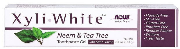 XyliWhite, Neem & Tea Tree Toothpaste Gel - 181 grams - NOW Foods