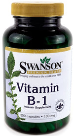 Vitamin B-1 (Thiamin), 100mg - 250 caps - Swanson