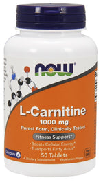 L-Carnitine, 1000mg - 50 tablets - NOW Foods