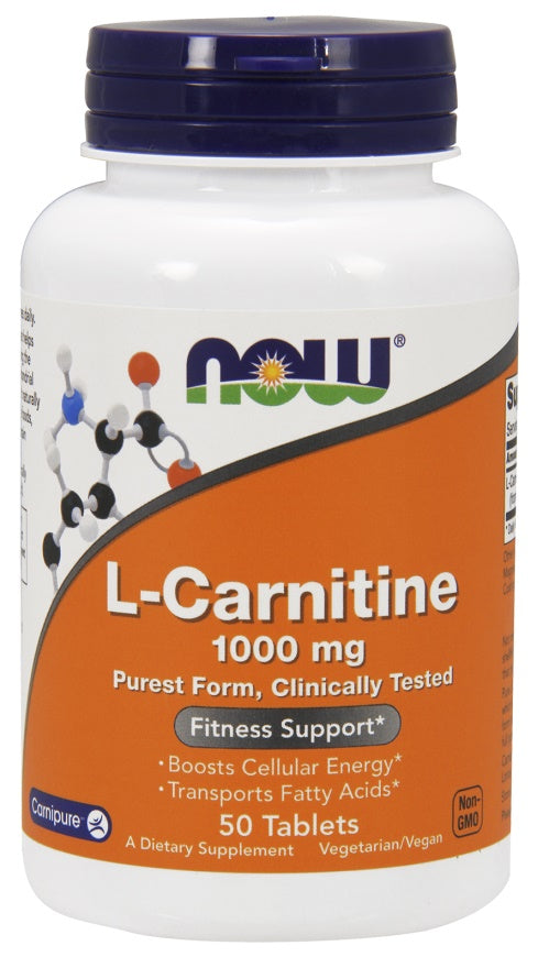 L-Carnitine, 1000mg - 50 tablets - NOW Foods