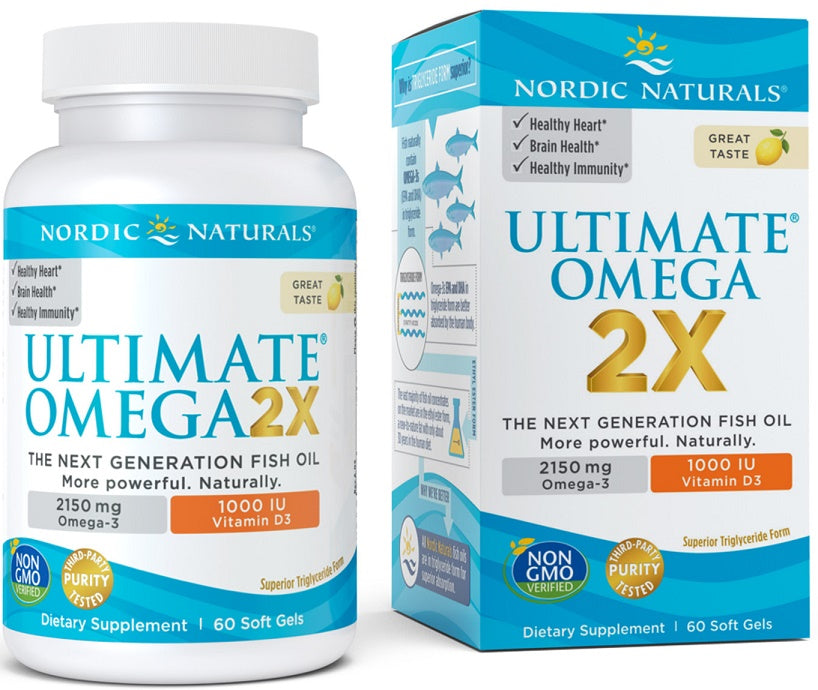 Ultimate Omega 2X with Vitamin D3, 2150mg Lemon - 60 softgels - Nordic Naturals