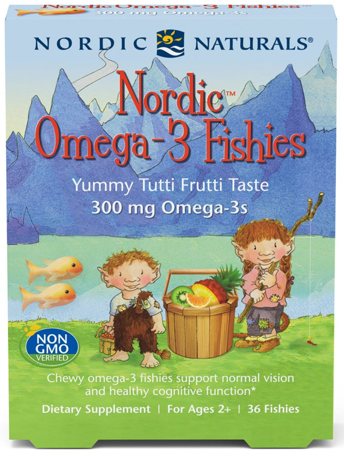 Nordic Omega-3 Fishies, 300mg Yummy Tutti Frutti Taste - 36 fishies - Nordic Naturals