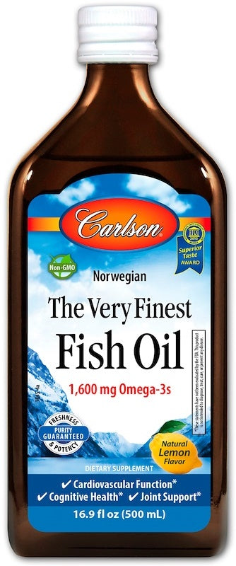 The Very Finest Fish Oil, Natural Lemon - 500 ml. - Carlson Labs