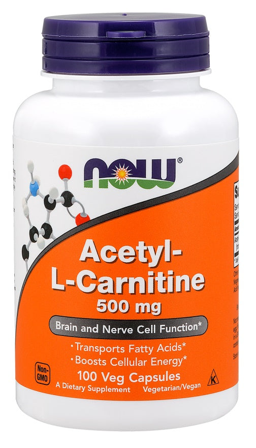 Acetyl-L-Carnitine, 500mg - 100 vcaps - NOW Foods