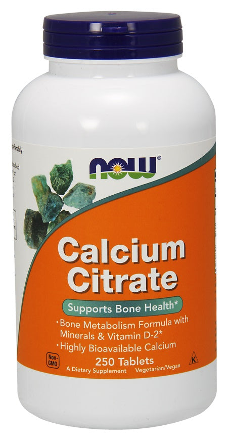 Calcium Citrate with Minerals & Vitamin D-2 - 250 tablets - NOW Foods