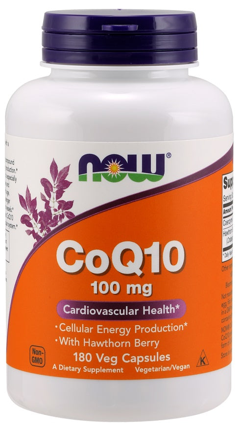 CoQ10 with Hawthorn Berry, 100mg - 180 vcaps - NOW Foods