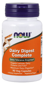 Dairy Digest Complete - 90 vcaps - NOW Foods