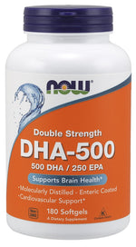 DHA-500, 500 DHA / 250 EPA - 180 softgels - NOW Foods
