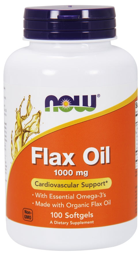 Flax Oil, 1000mg - 100 softgels - NOW Foods