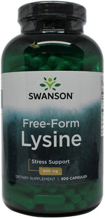 Lysine, 500mg Free-Form - 300 caps - Swanson