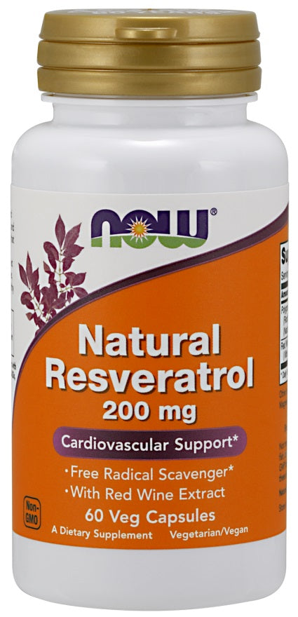 Resveratrol, 200mg - 60 vcaps - NOW Foods