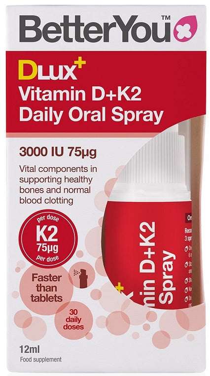 DLux+ Vitamin D+K2 Daily Oral Spray - 12 ml. - BetterYou