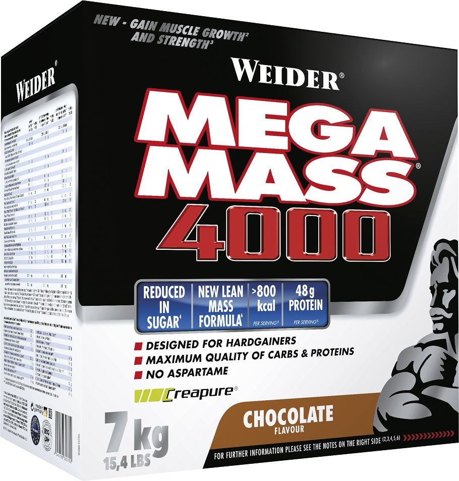 Mega Mass 4000, Chocolate - 7000 grams - Weider