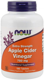 Apple Cider Vinegar, 750mg Extra Strength - 180 tablets - NOW Foods