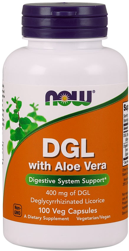 DGL with Aloe Vera - 100 vcaps - NOW Foods