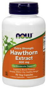 Hawthorn Extract, 600mg Extra Strength - 90 vcaps - NOW Foods