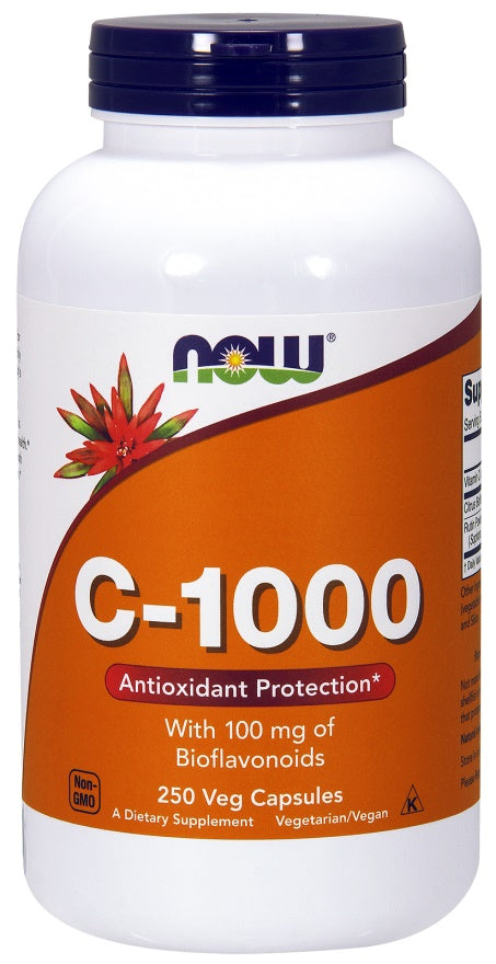 Vitamin C-1000 with 100mg Bioflavonoids - 250 vcaps - NOW Foods
