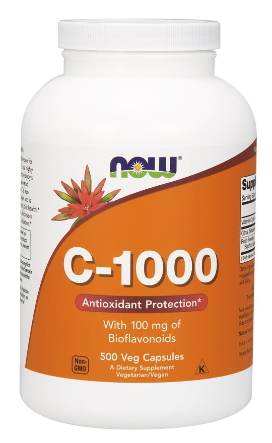 Vitamin C-1000 with 100mg Bioflavonoids - 500 vcaps - NOW Foods