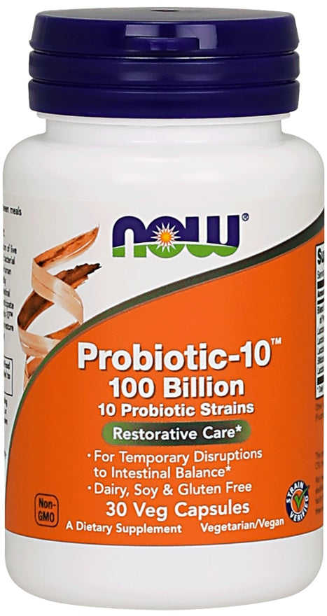 Probiotic-10, 100 Billion - 30 vcaps - NOW Foods