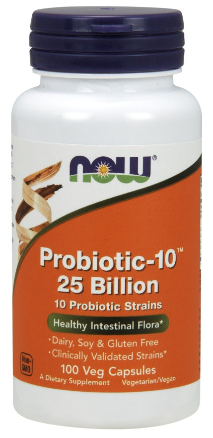 Probiotic-10, 25 Billion - 100 vcaps - NOW Foods