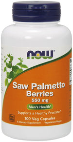 Saw Palmetto Berries, 550mg - 100 vcaps - NOW Foods