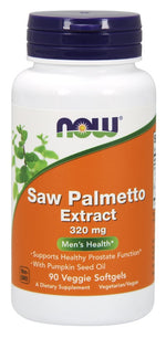 Saw Palmetto Extract with Pumpkin Seed Oil, 320mg - 90 veggie softgels - NOW Foods