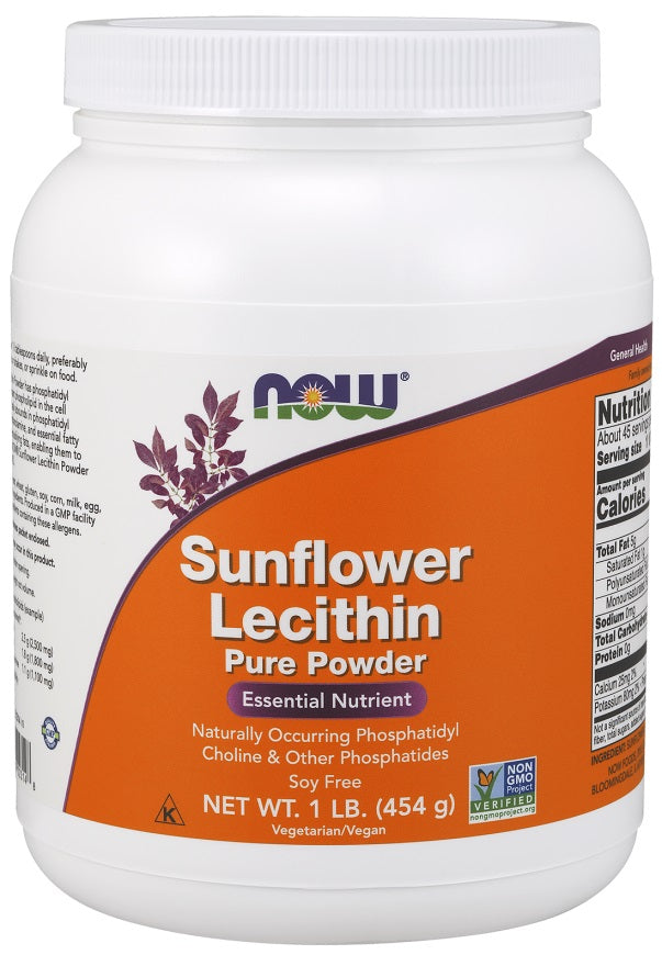 Sunflower Lecithin, Pure Powder - 454 grams - NOW Foods