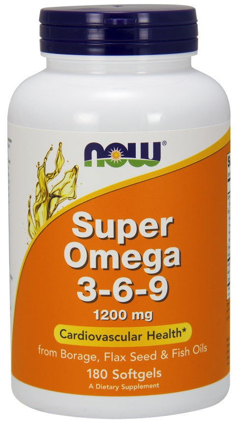 Super Omega 3-6-9, 1200mg - 180 softgels - NOW Foods