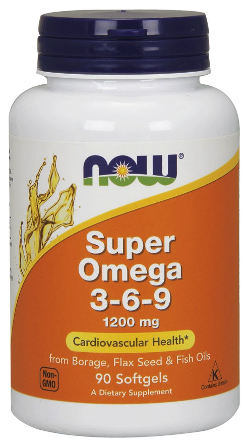 Super Omega 3-6-9, 1200mg - 90 softgels - NOW Foods