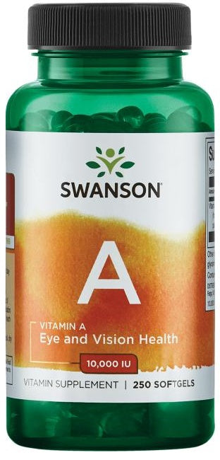 Vitamin A, 10 000 IU - 250 softgels - Swanson