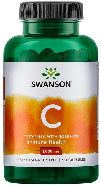 Vitamin C with Rose Hips Extract, 1000mg - 90 caps - Swanson