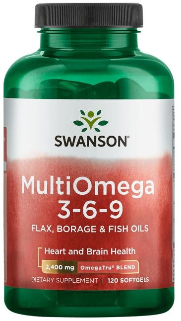 MultiOmega 3-6-9 - Flax & Borage & Fish Oils - 120 softgels - Swanson