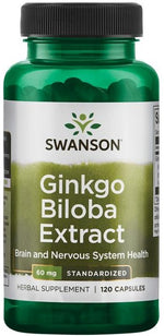Ginkgo Biloba Extract, 60mg - 120 caps - Swanson
