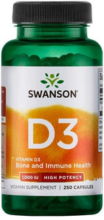 Vitamin D-3, 1000 IU - 250 caps - Swanson