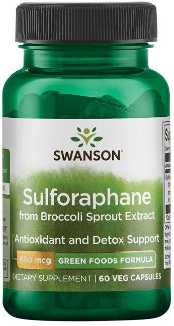 Sulforaphane from Broccoli Sprout Extract, 400mcg - 60 vcaps - Swanson